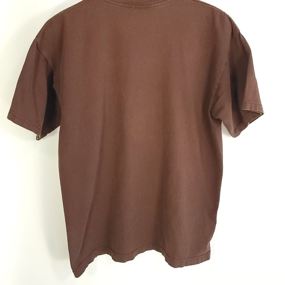 Vtg Bullwinkle Graphic T-Shirt Men's Large Brown Stanley Desantis Distressed 90s - Picture 12 of 14